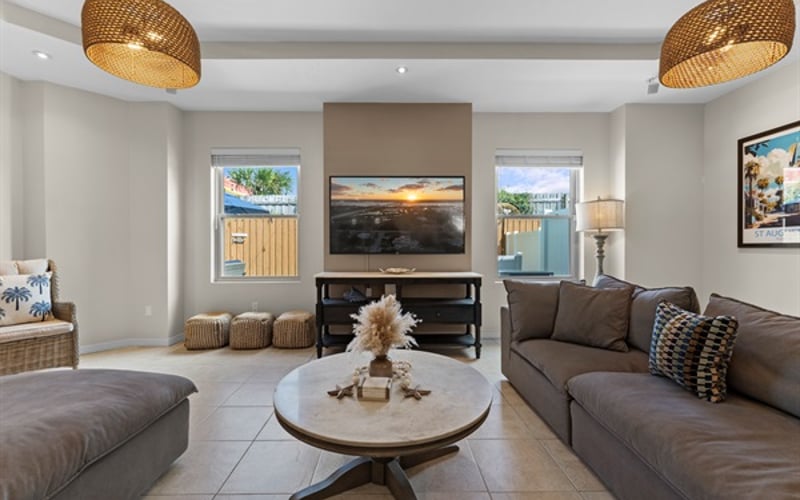 Ample seating options in the living room