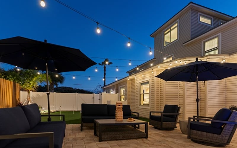 Ample outdoor lighting for your nighttime enjoyment