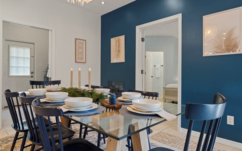 Dining table is perfect for seating 8-10 guests