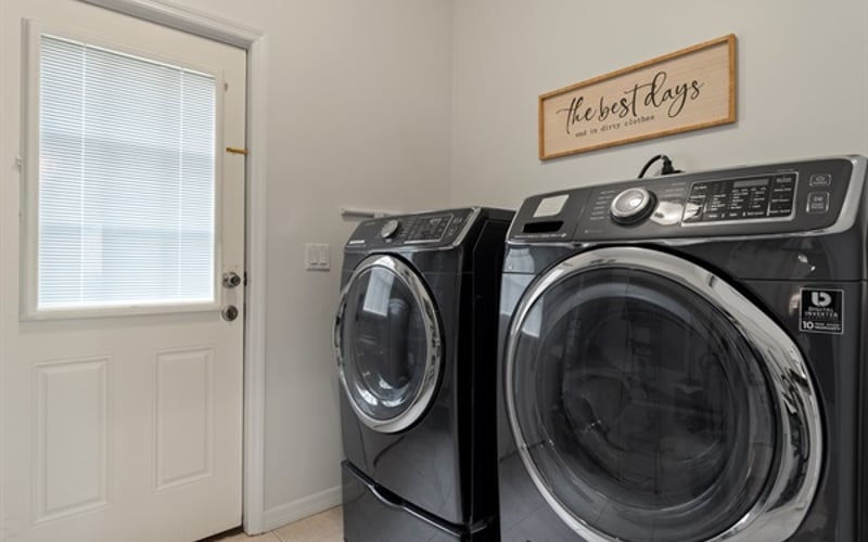 Laundry facilities in the home for your use